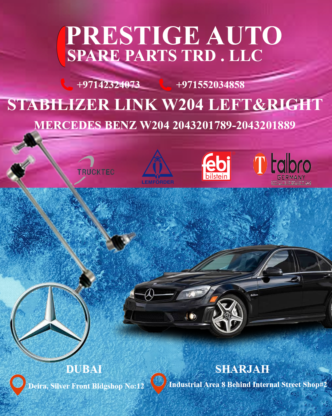 STABILIZER LINK W204 LEFT & RIGHT